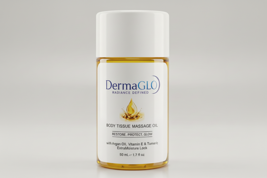 DermaGLO Body Tissue Massage Oil – lightweight formula for deep muscle and skin nourishment