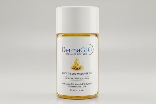 DermaGLO Body Tissue Massage Oil – lightweight formula for deep muscle and skin nourishment