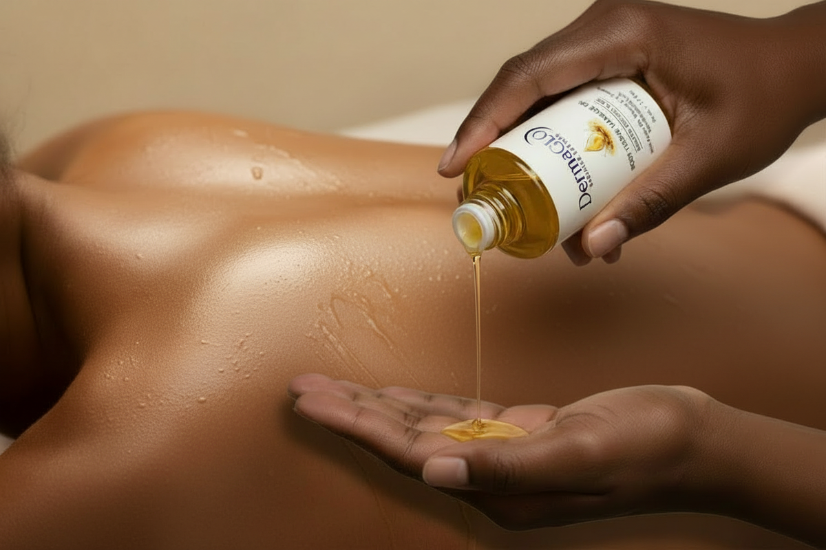 Massage composite with the back cleared of hands